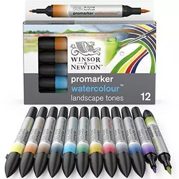 Winsor & Newton Promarker Watercolour Set 12 Landschaftstöne (0290167)