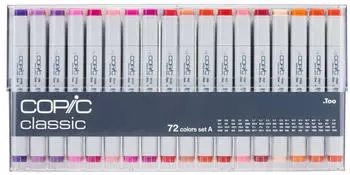 COPIC Layoutmarker Classic Set A farbig sortiert 72 St&uuml;ck