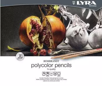 Lyra Rembrandt Polycolor K&uuml;nstler-Farbstifte Holz farbig sortiert 24 St&uuml;ck 1 Pack (2001240)