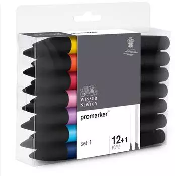 Winsor & Newton ProMarker Marker Set 1, 12+1 Stifte (0290137)