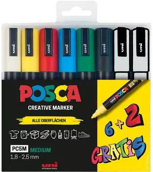 Posca PC-5M Acrylstift 1,8-2,5mm mehrfarbig (186826)