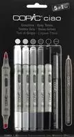 Copic 22075554, COPIC Hobbymarker ciao 5+1 Set, Graut&ouml;ne
