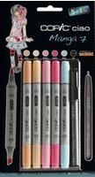 Copic 22075564, COPIC Ciao Manga 7 Layoutmarker-Set farbsortiert 1,0 + 6,0 mm, 6 St.