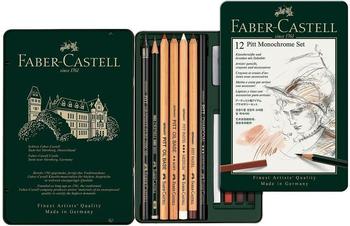 Faber-Castell PITT Monochrome klein Metalletui (12er Set)