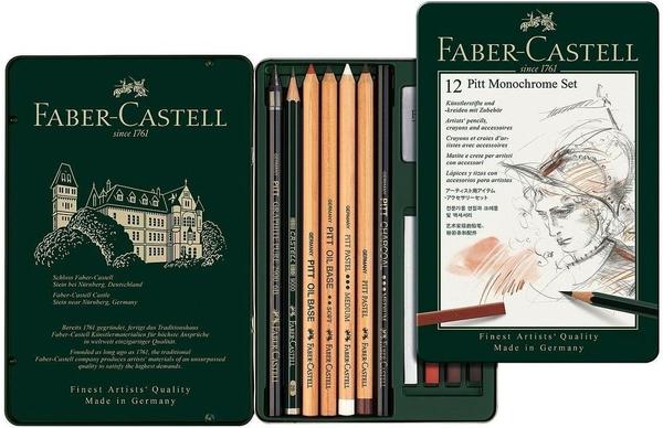 Faber-Castell PITT Monochrome klein Metalletui (12er Set)