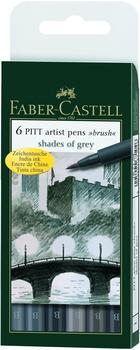 Faber-Castell PITT artist pen B 6er Etui "Shades of Grey"