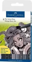 Faber-Castell 167107, Faber-Castell Tuschestift Pitt Artist Pen B Manga 8x