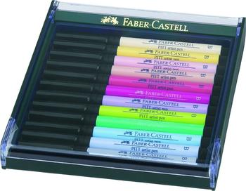 Faber-Castell Tuschestift PITT artist pen brush 12er Etui Pastell