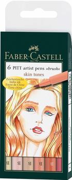 Faber-Castell Tuschestift PITT artist pen B 6er Etui "Skin"