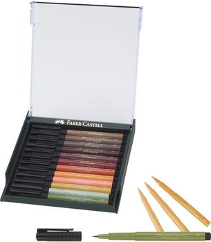 Faber-Castell Tuschestift PITT artist pen brush 12er Etui Erdfarben