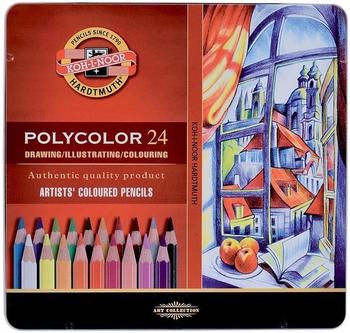 Hemus Mark Koh-I-Noor Polycolor Künstlerfarbstift 24er Set in Metalletui
