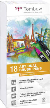 Tombow ABT Dual Brush Pens 18tlg Sekundärfarben