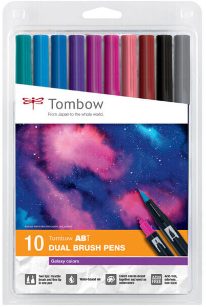 Tombow ABT Dual Brush Pen Galaxy Colors 10er Set