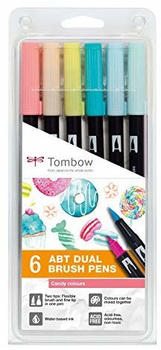 Tombow Dual Brush Pen Abt 6er Set Candy