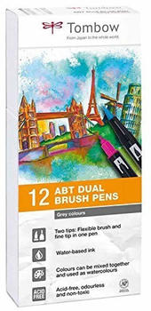 Tombow ABT Dual Brush Pens 12tlg Grautöne