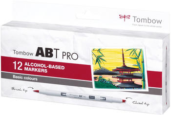 Tombow Abt Pro 12er Set Basic Colors alkoholbasiert