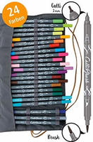 ONLINE&reg; Calli.Brush Brush-Pens farbsortiert, 24 St.