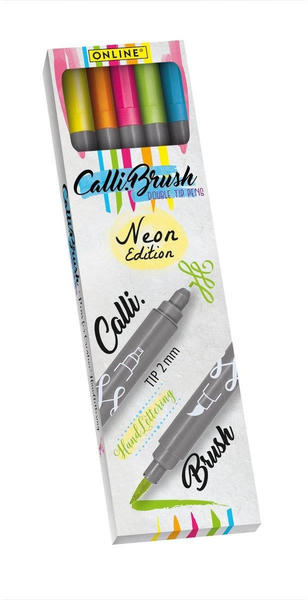 Online Calli.Brush Double Tip Pens Neon Edition 5er