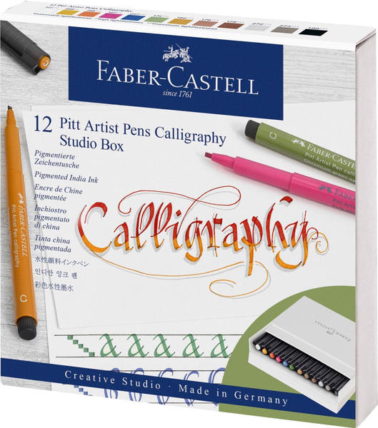 Faber-Castell Pitt Artist Pen Calligraphy Studio Box 12er Set