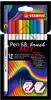 Stabilo 568/12-21, STABILO Pen 68 brush Brush-Pens farbsortiert, 12 St.