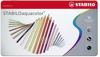 STABILO Aquarell-Buntstift aquacolor 36er Metalletui mit 36 Farben (1636-5)