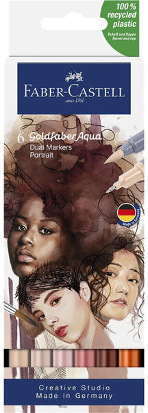 Faber-Castell 6 Goldfaber Aqua Dual Marker Portrait