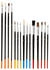 Idena Pinsel 60109 Pinselset mit 10 Haar- und 5 Borstenpinseln 15 Stk.