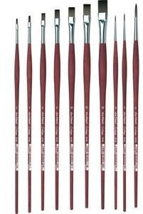 daVinci Pinsel 5403 College + Geschenkdose Synthetikpinsel flach und rund 10 Stk.