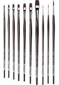 daVinci Pinsel 405 Top-Acryl + Geschenkdose Synthetikpinsel flach und rund 10 Stk.