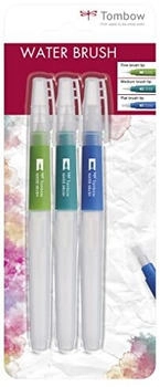 Tombow Wassertankpinsel leer bef&uuml;llbar feine/mittlere/flache Pinselspitze VE=3 Stk.