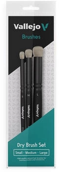 Vallejo B07990 Dry Brush Set S M L