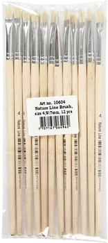 Creativ Company Holzpinsel Nr. 4 kurzer Stiel 12 Stk.