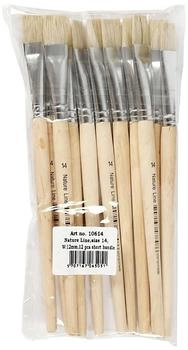 Creativ Company Holzpinsel Pinselset 12 Stück Größe 14 Malen