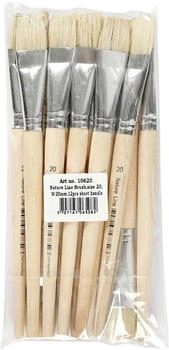 Creativ Company Pinsel Houten Kwasten Nr. 20 Korte Steel 12st. (20 mm)