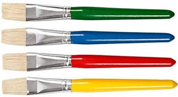 Creativ Company Kinderpinsel L 19 cm B 20 mm Flach 4 Stk 4 Stk