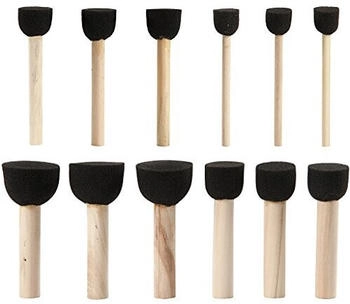 Creativ Company Schaumstoffpinsel L 9-10 cm D 13+20+25+35 mm 12 Stk