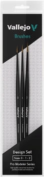 Vallejo 722509 Pro Modeler Pinsel, Design-Set 0-1-2 (B01991)