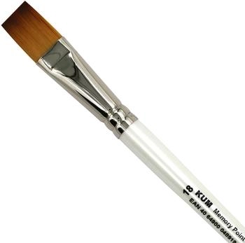KUM 12 x Pinsel Memory Point Brush Holz flach Größe 18