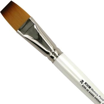 KUM 12 x Pinsel Memory Point Brush Holz flach Größe 24