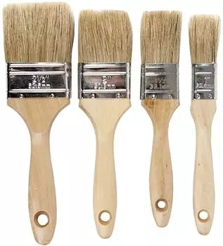 Creativ Company Lackierpinsel L: 19,5-21 cm B: 25-63 mm flach 4 Stück 1 Karton