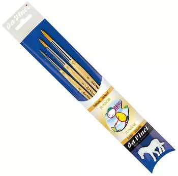 Da Vinci Junior Synthetik Malpinsel-Set 303, 3-tlg.