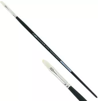 KUM 12 x Kum Künstlerpinsel Black Line Brush oval cat Gr. 6
