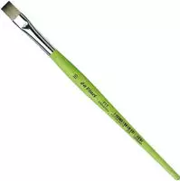 da Vinci Pinsel Fit f&uuml;r Schule und Hobby elastische Synthetik gr&uuml;n flach Serie 374