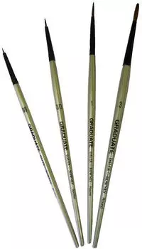 Daler Rowney Graduate Pinselset Kurzer Stiel, 4 Synthetische Pinsel (212540007)