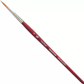 Princeton Velvetouch Synthetik Kurzstiel Langer Rundpinsel Größe 4 (P3950LR4)