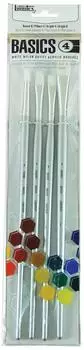 Liquitex Basics Synthetikpinsel-Set Langer Stiel, 4-teilig (692003)