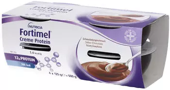 Nutricia Fortimel Creme Protein Schokolade 4x125 g Flüssigkeit