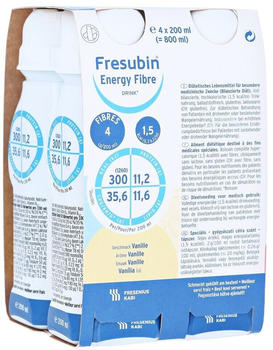 Fresenius Fresubin Energy Fibre Drink Vanille (4 x 200 ml)