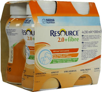 Nestlé Nutrition Resource 2.0 fibre Aprikose Trinknahrung (4 x 200 ml)