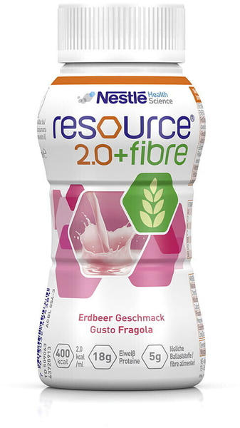Nestlé Nutrition Resource 2.0 + fibre Erdbeer (4 x 200ml)
